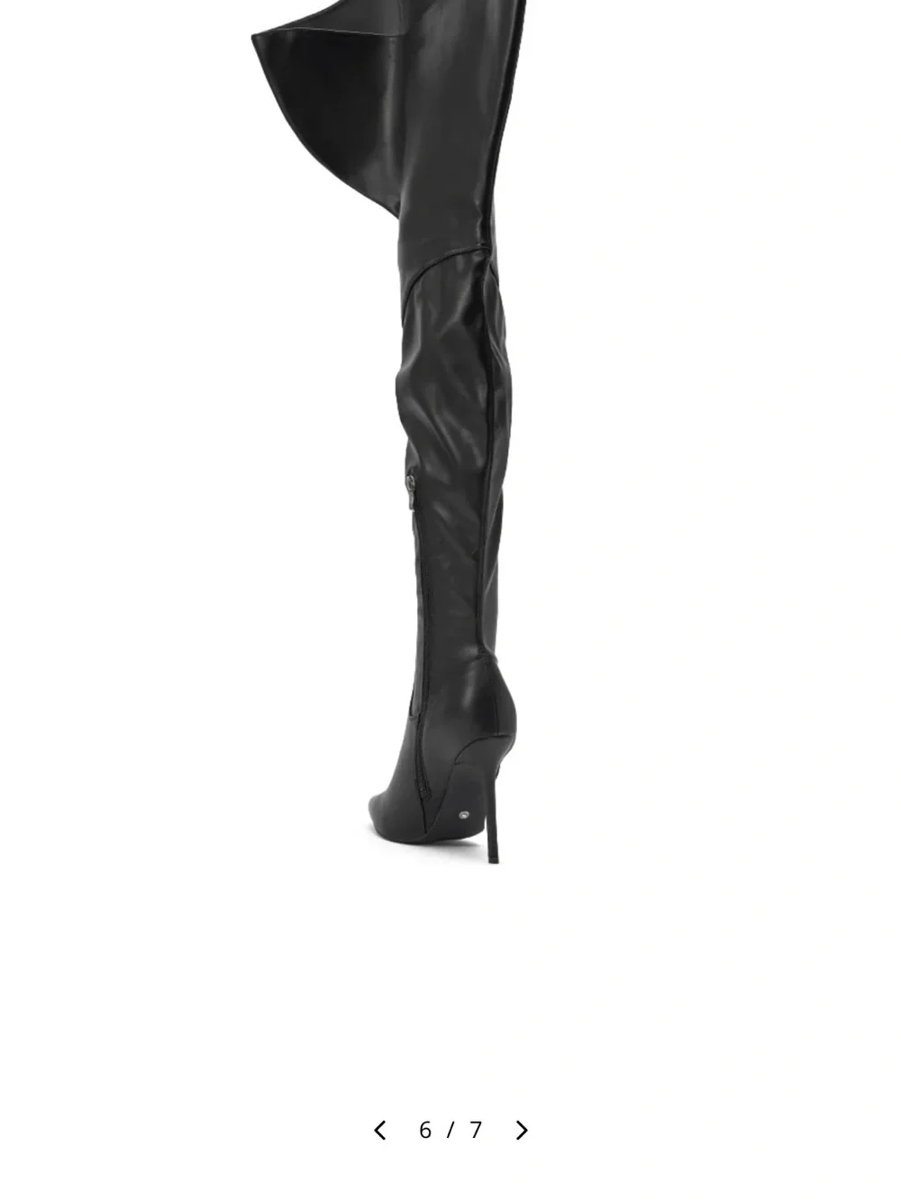 AKIRA Gold Chromea Black Thigh High Stiletto Boots